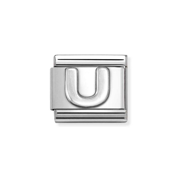 Nomination Classic Link Letter U Charm in Silver