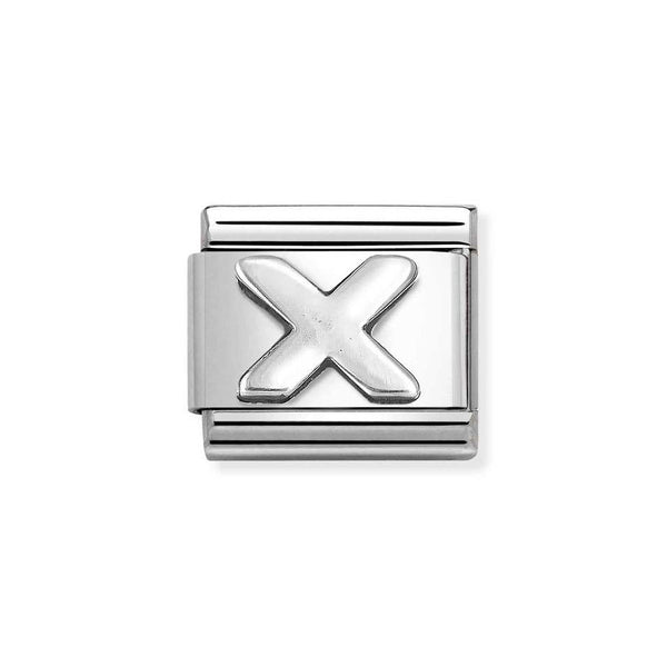 Nomination Classic Link Letter X Charm in Silver