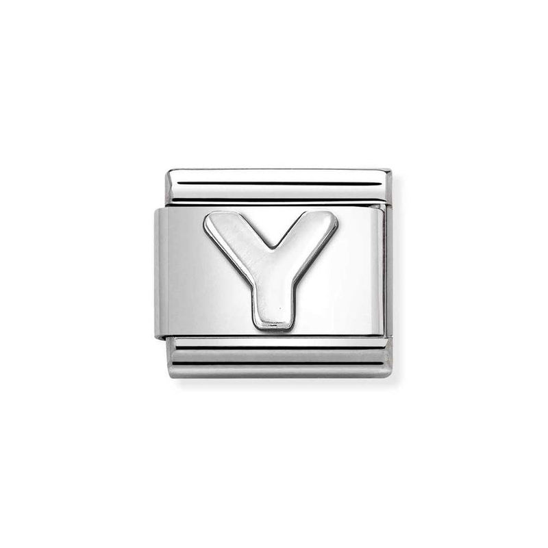 Nomination Classic Link Letter Y Charm in Silver