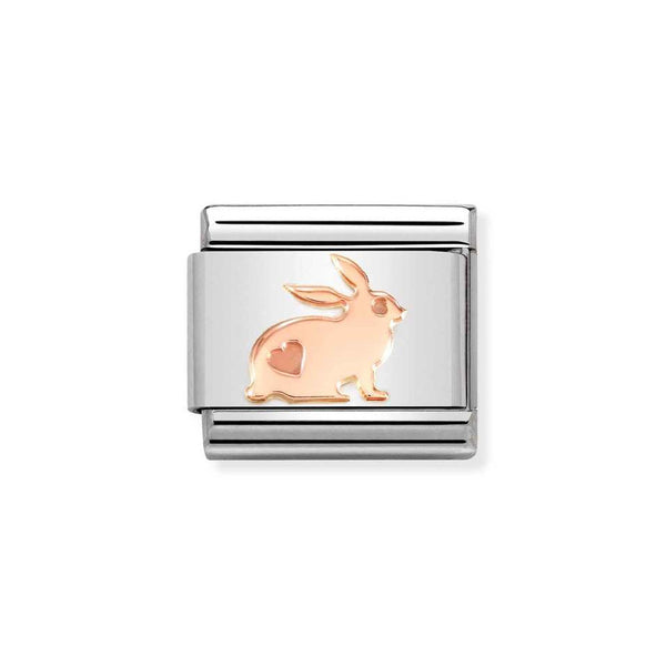 Nomination Classic Link Rabbit Charm in Rose Gold