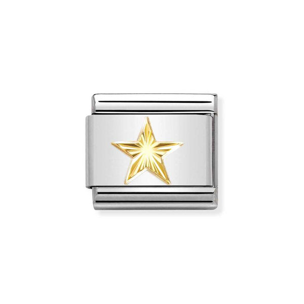 Nomination Classic Link Star with Etched Detail Charm in Gold