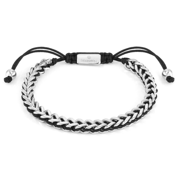 Nomination B-Yond  Steel & Cord Fishbone Bracelet