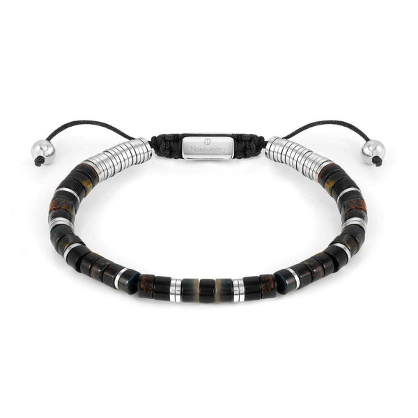 Nomination Instinct Style Bracelet Black & Brown Jasper