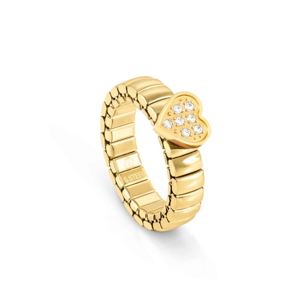 Nomination Extension Life Edition Coloured Finish Ring Heart CZ