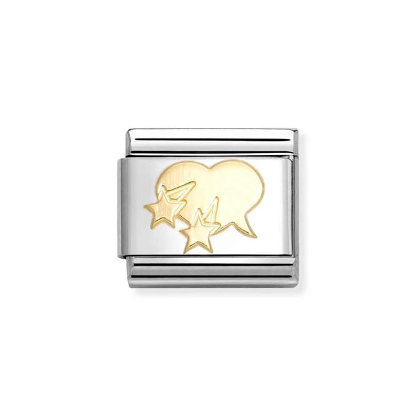 Nomination Classic Link Heart Speech Bubble Charm in Gold