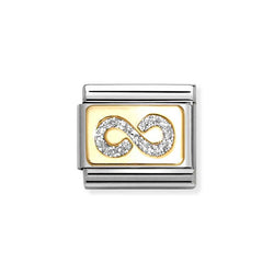 Nomination Classic Link Gold Glitter Infinity Charm