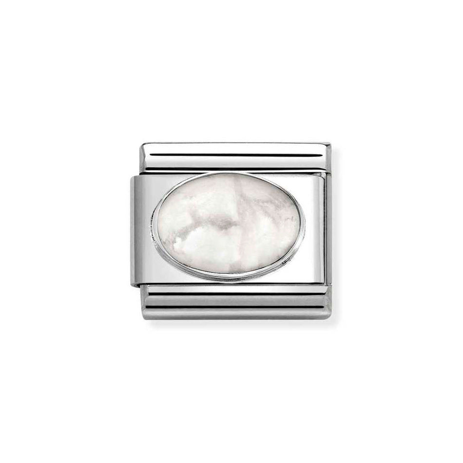 Nomination Classic Howlite Stone Charm in Silver