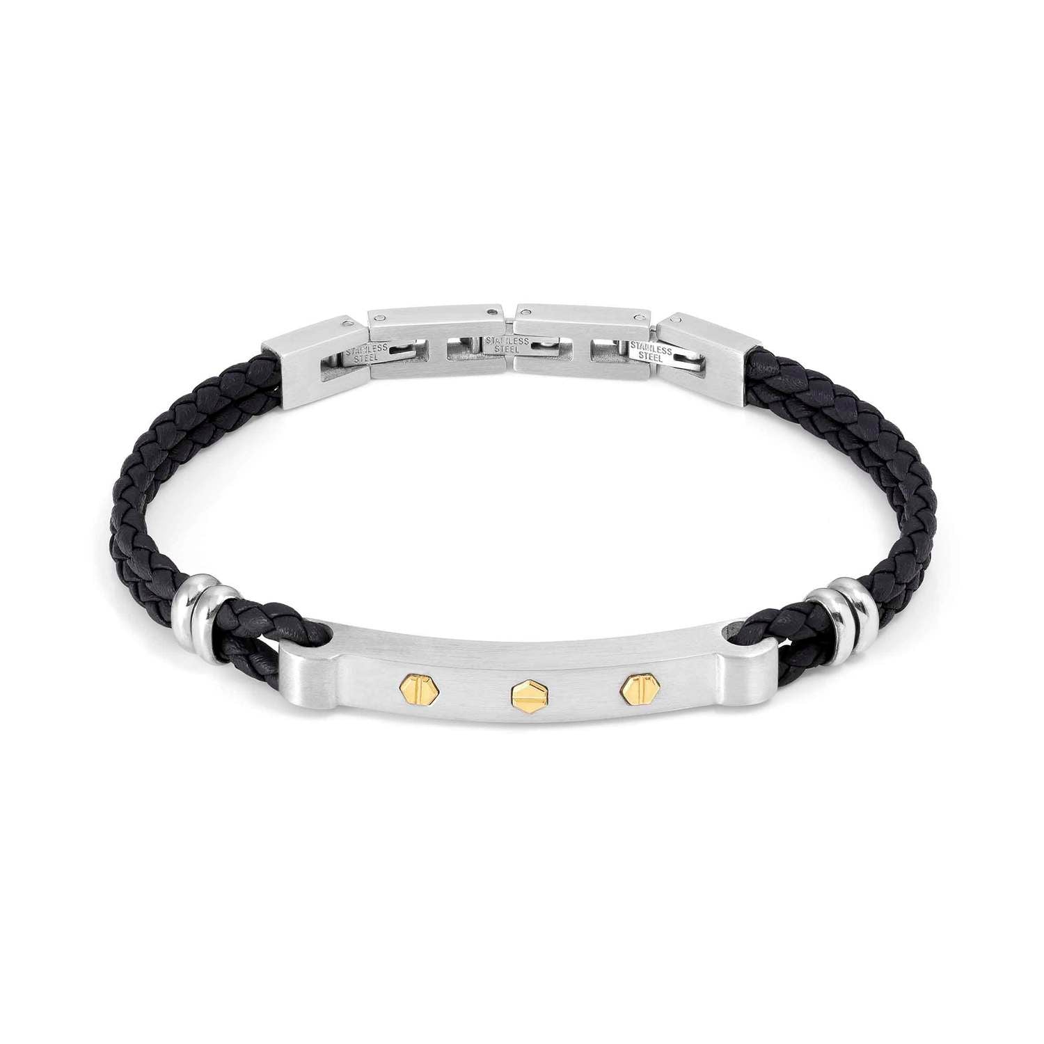 Nomination ManVision CZ Bracelet Black Gold Hex Screws