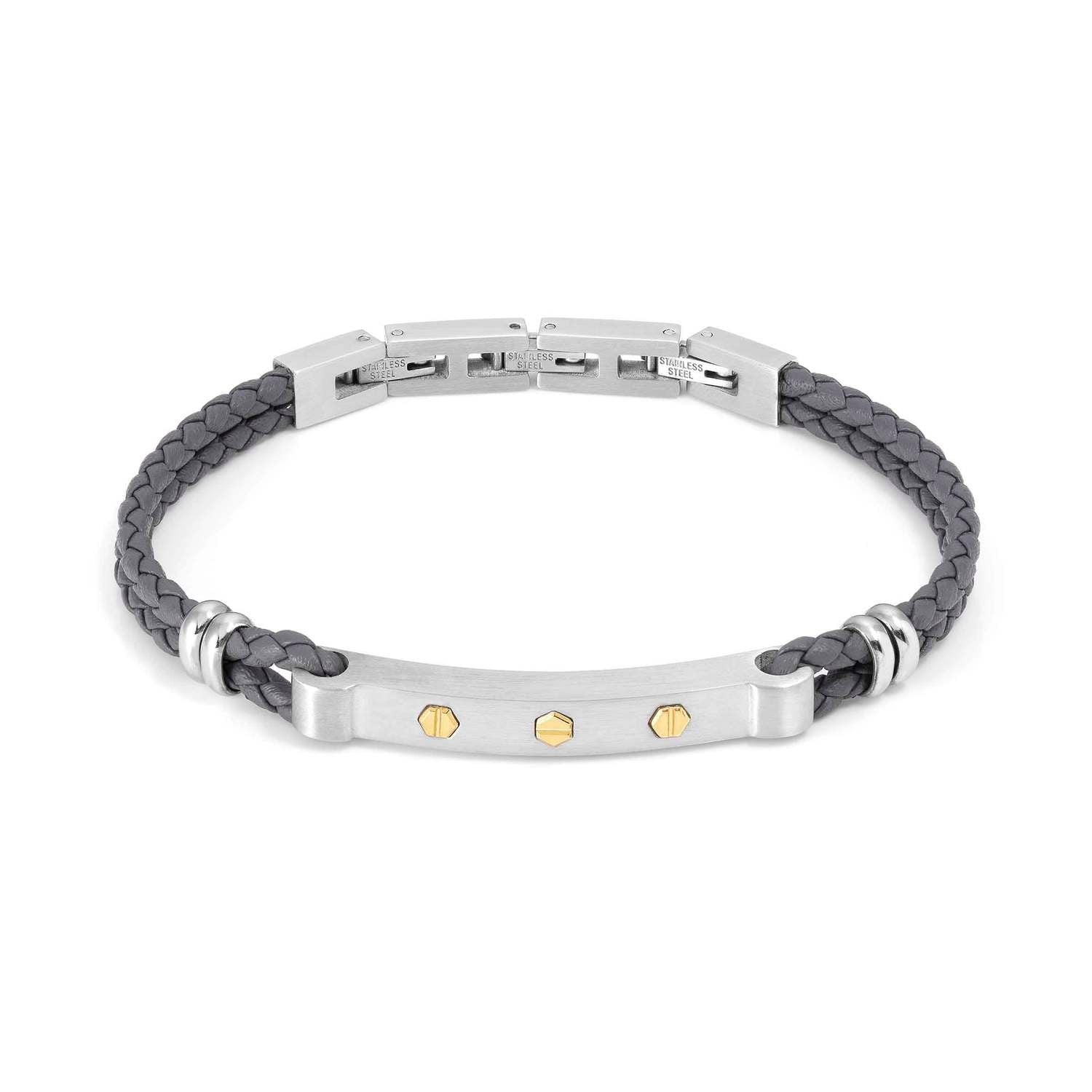 Nomination ManVision CZ Bracelet Grey Gold Hex Screws