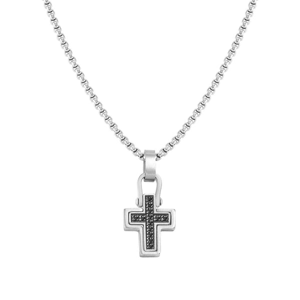 Nomination ManVision Black CZ Cross