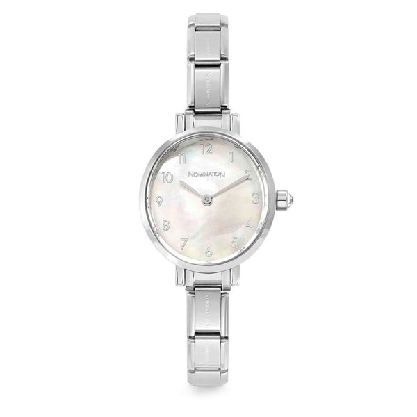 Nomination Paris Oval Watch Mother of Pearl in Steel