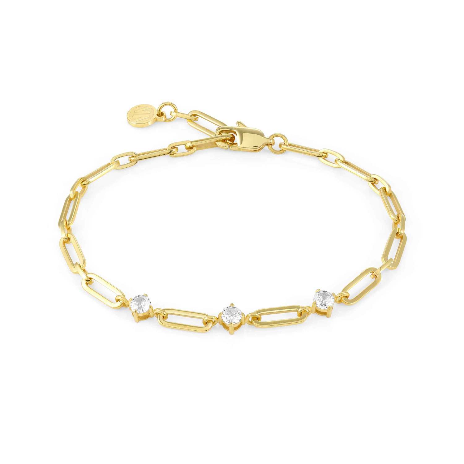 Nomination Chains of Style Bracelet Gold with CZ