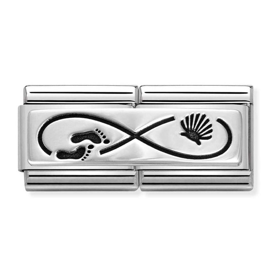 Nomination Double Link Santiago's Walk Charm in Silver