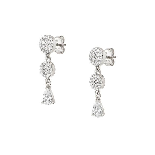 Nomination Lucentissima Round Earrings in Silver with CZ