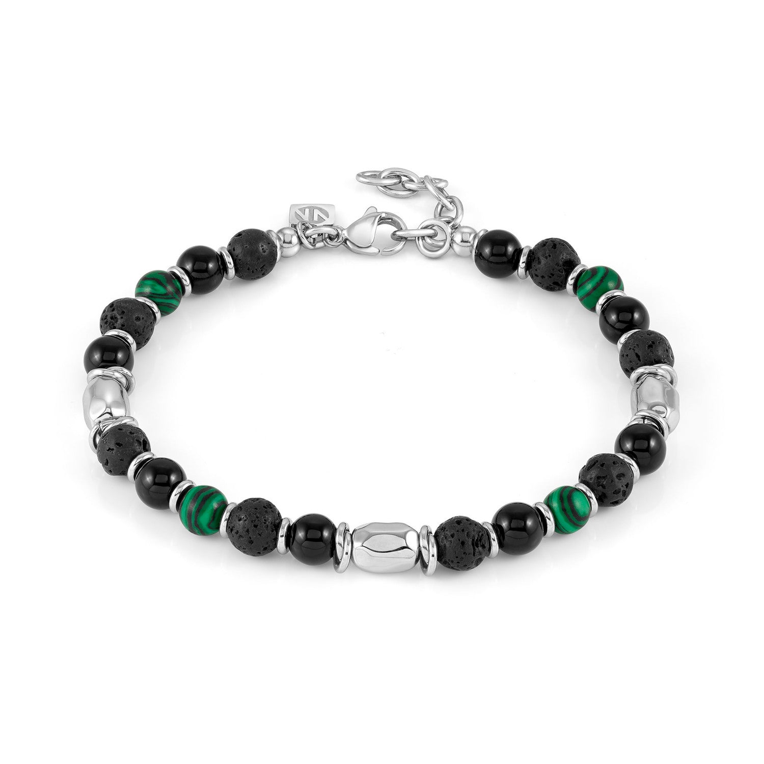Nomination Instinct Style Stones Edition Bracelet Lava, Malachite & Obsidian