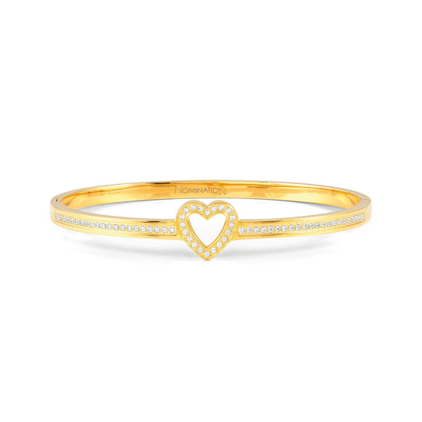 Nomination Pretty Bangles Gold Heart with CZ