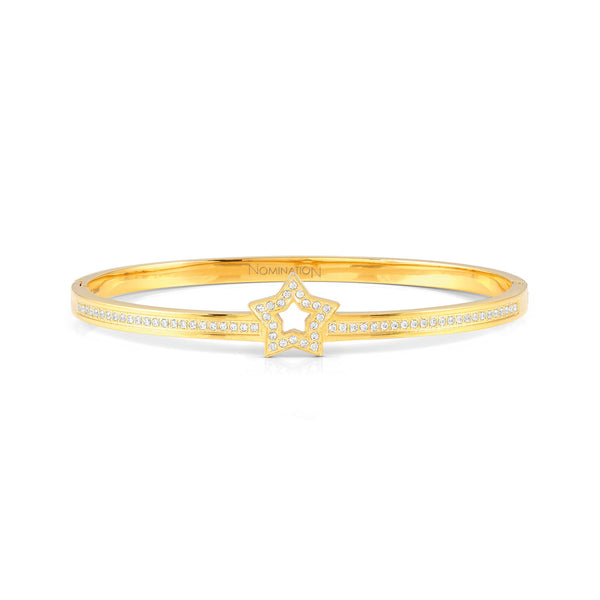 Nomination Pretty Bangles Gold Star with CZ