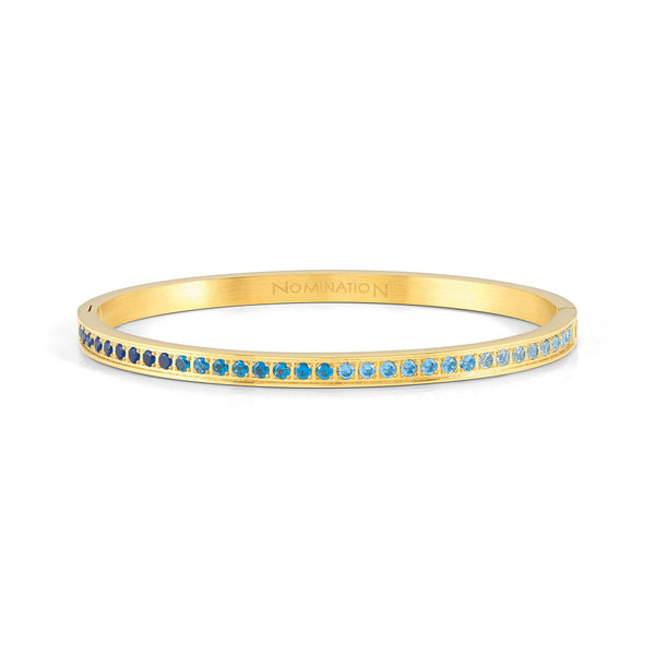 Nomination Pretty Bangles Gold with Blue CZ