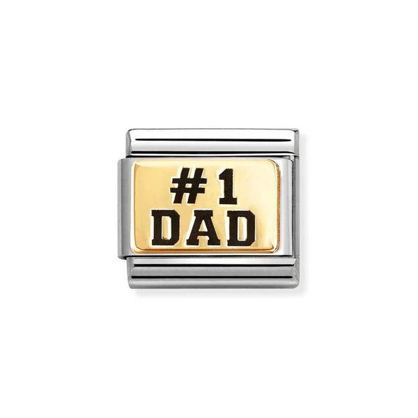 Nomination Classic Link No 1 Dad Charm in Gold