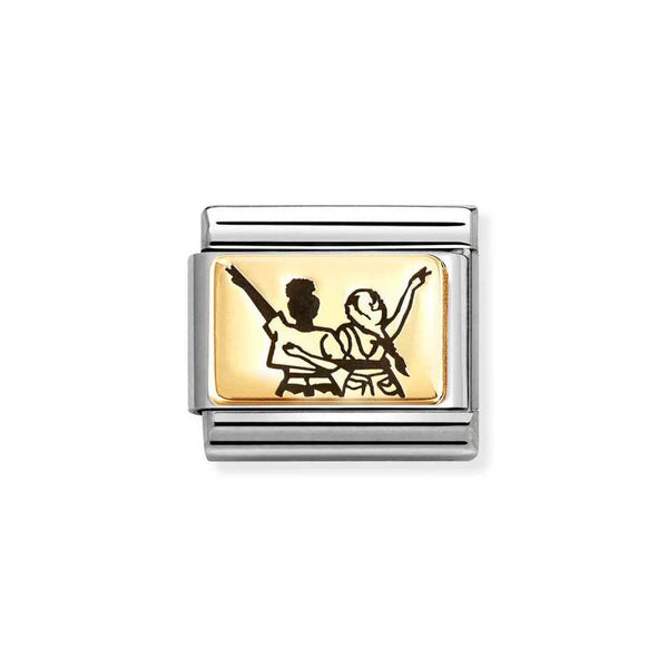 Nomination Classic Link Dancing Friends Charm in Gold