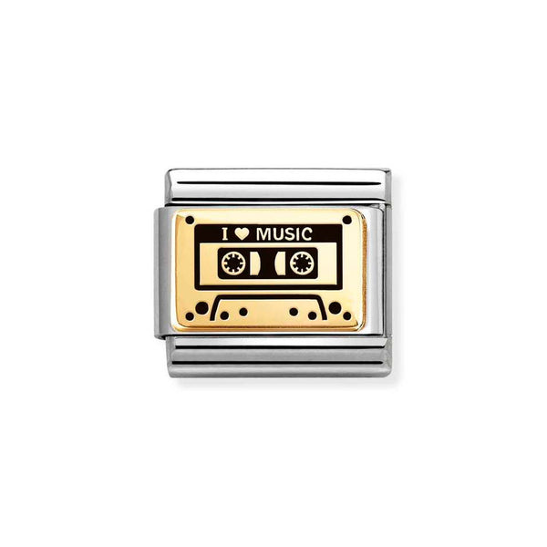 Nomination Classic Link Mix Tape Charm in Gold