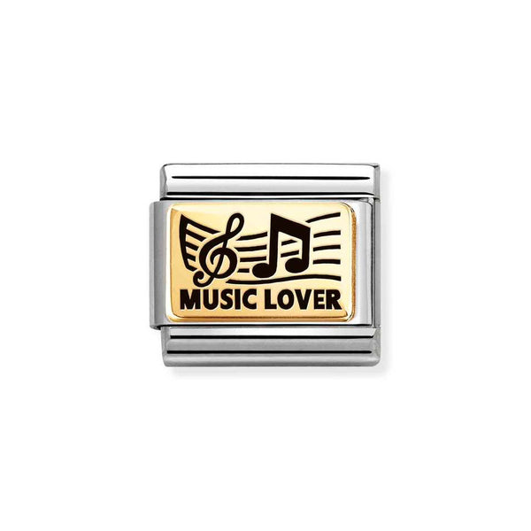 Nomination Classic Link Music Lover Charm in Gold