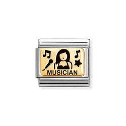 Nomination Classic Link Musician Charm in Gold