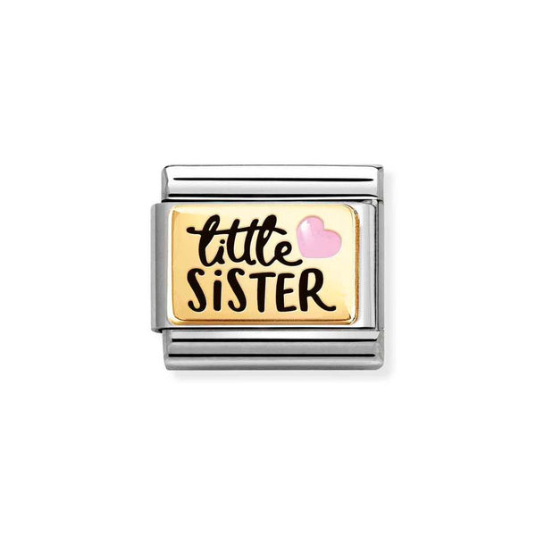 Nomination Classic Link Little Sister Charm in Gold