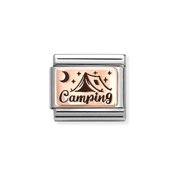 Nomination Classic Link Camping Charm in Rose Gold