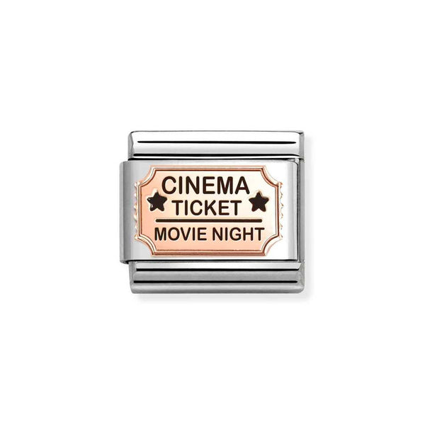 Nomination Classic Link Cinema Ticket Charm in Rose Gold