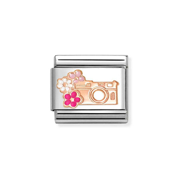 Nomination Classic Link Camera Charm in Rose Gold