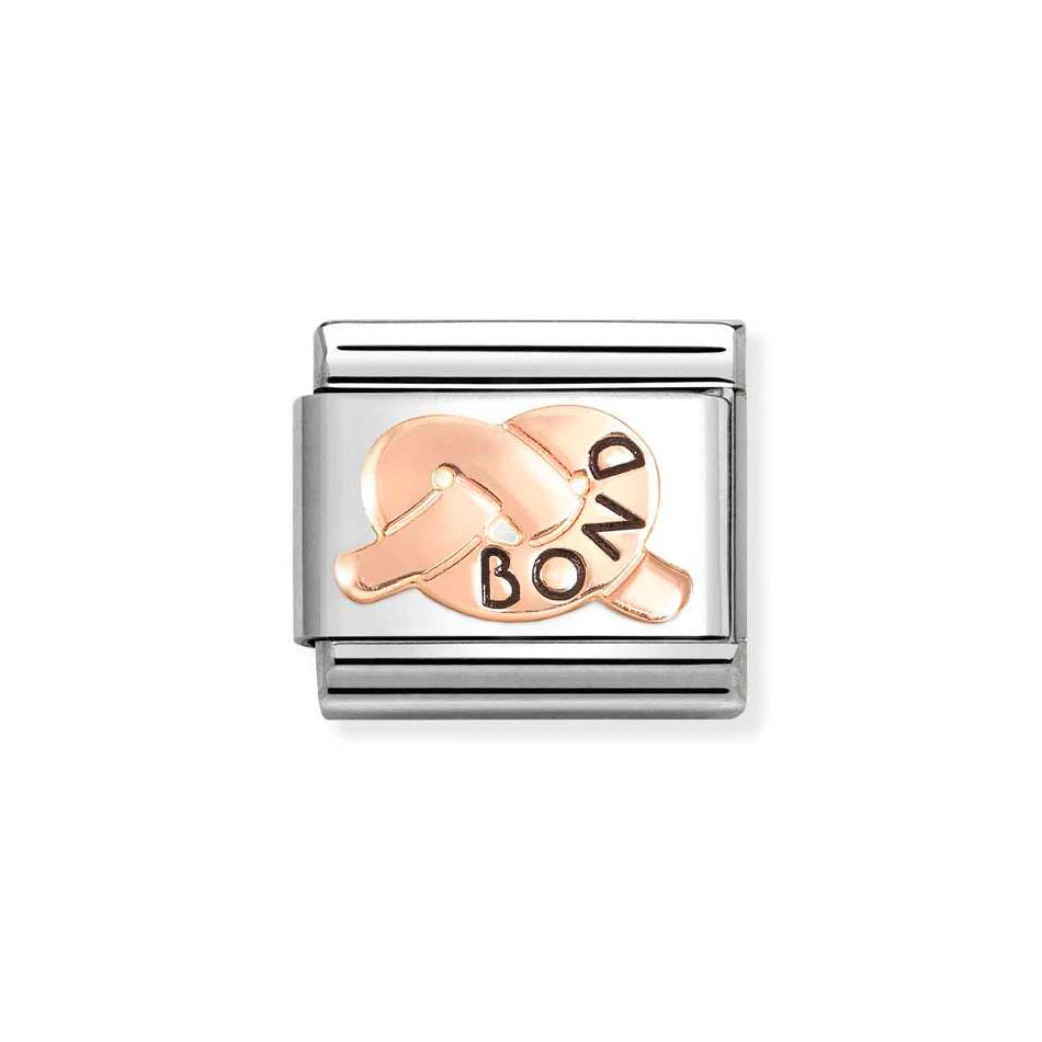 Nomination Classic Link Bond Promises Knot Charm in Rose Gold