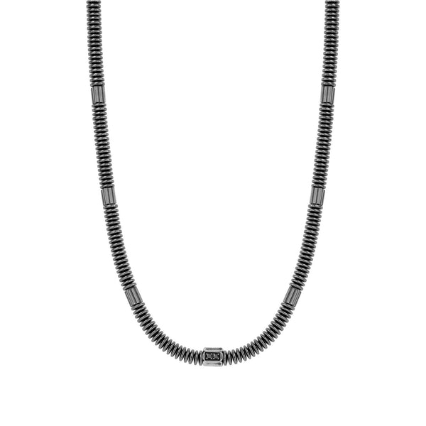 Nomination B-Yond Hyper Edition Black Steel Necklace with CZ