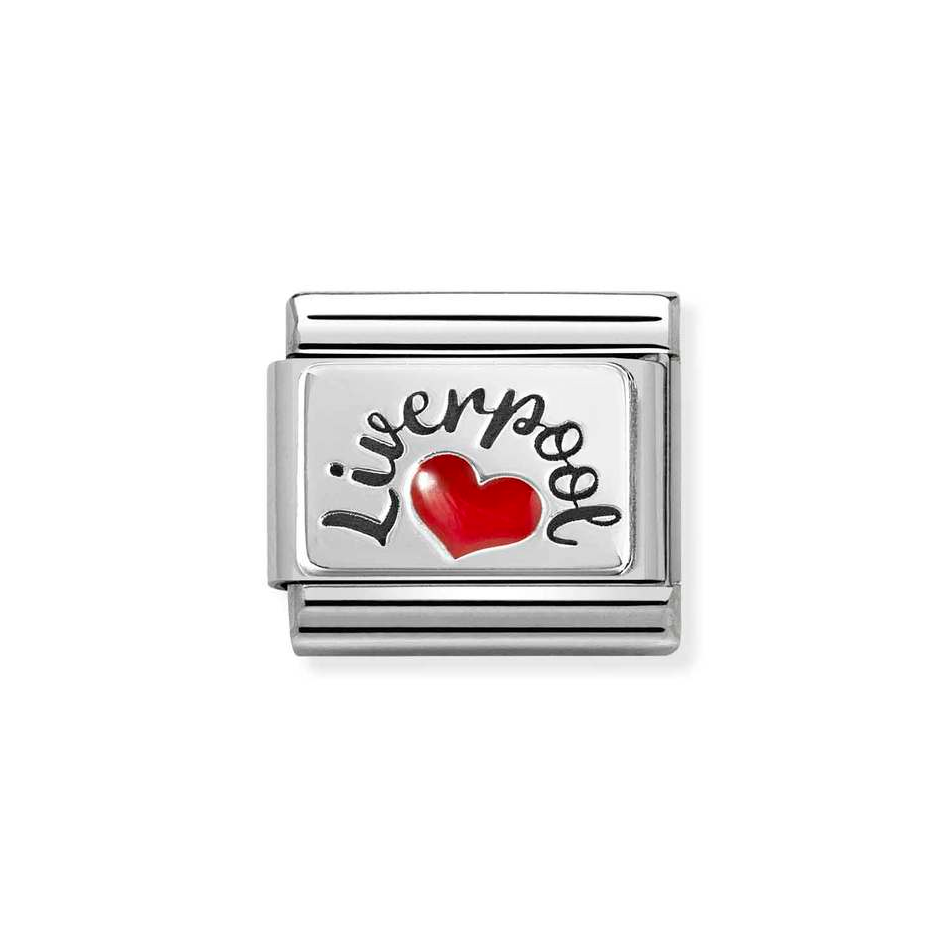 Nomination Classic Link Liverpool with Heart Charm in Silver