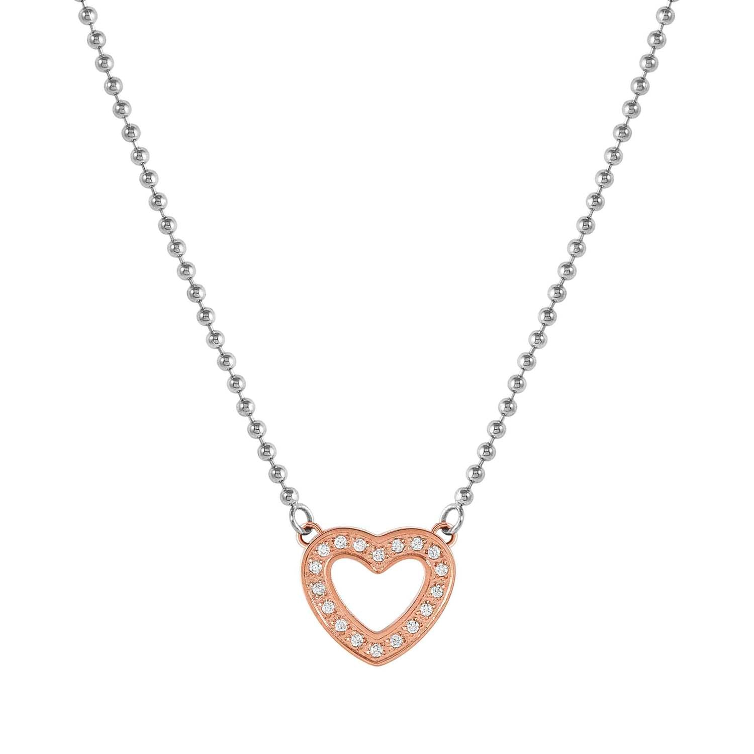Nomination Soffio D'Amore Heart Necklace with CZ