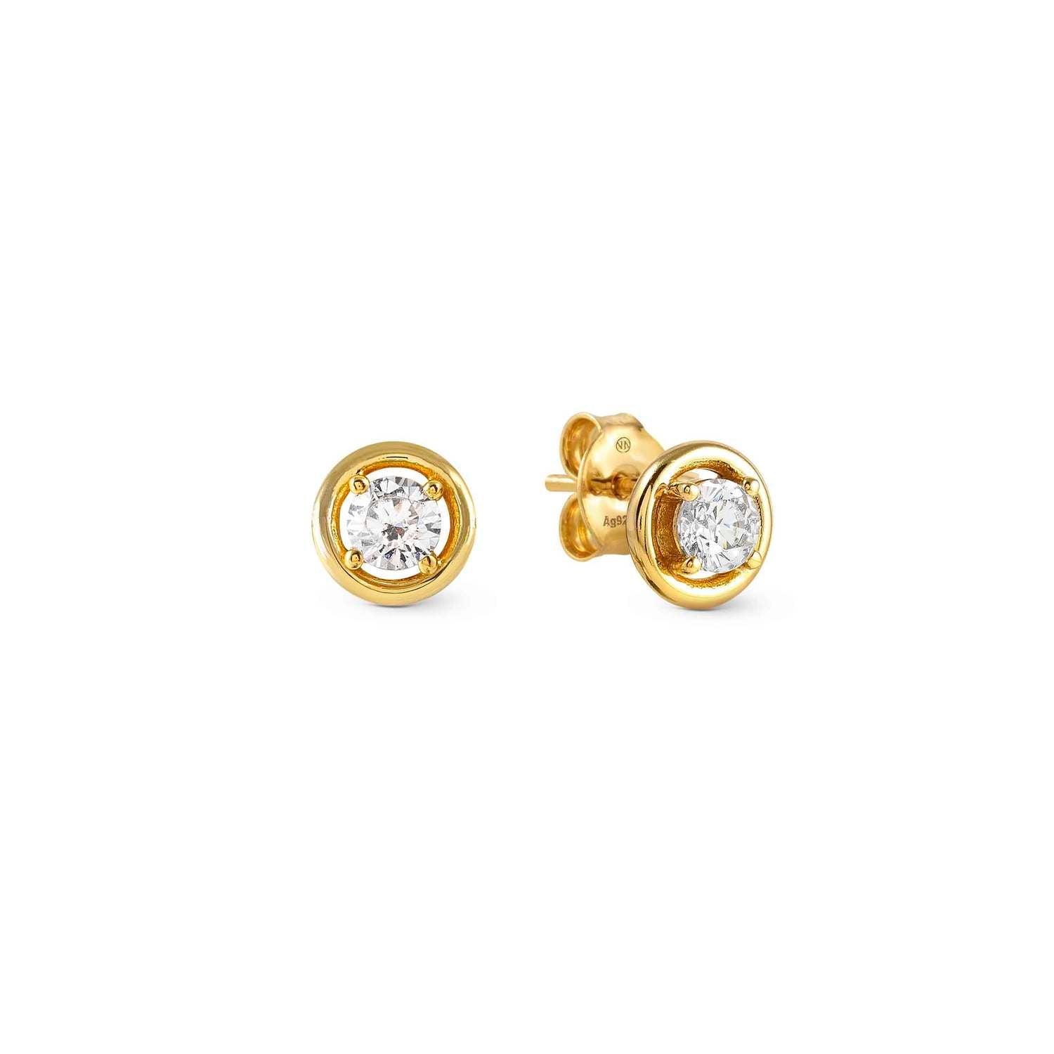 Nomination CosmicLove Circle Earrings with CZ gold