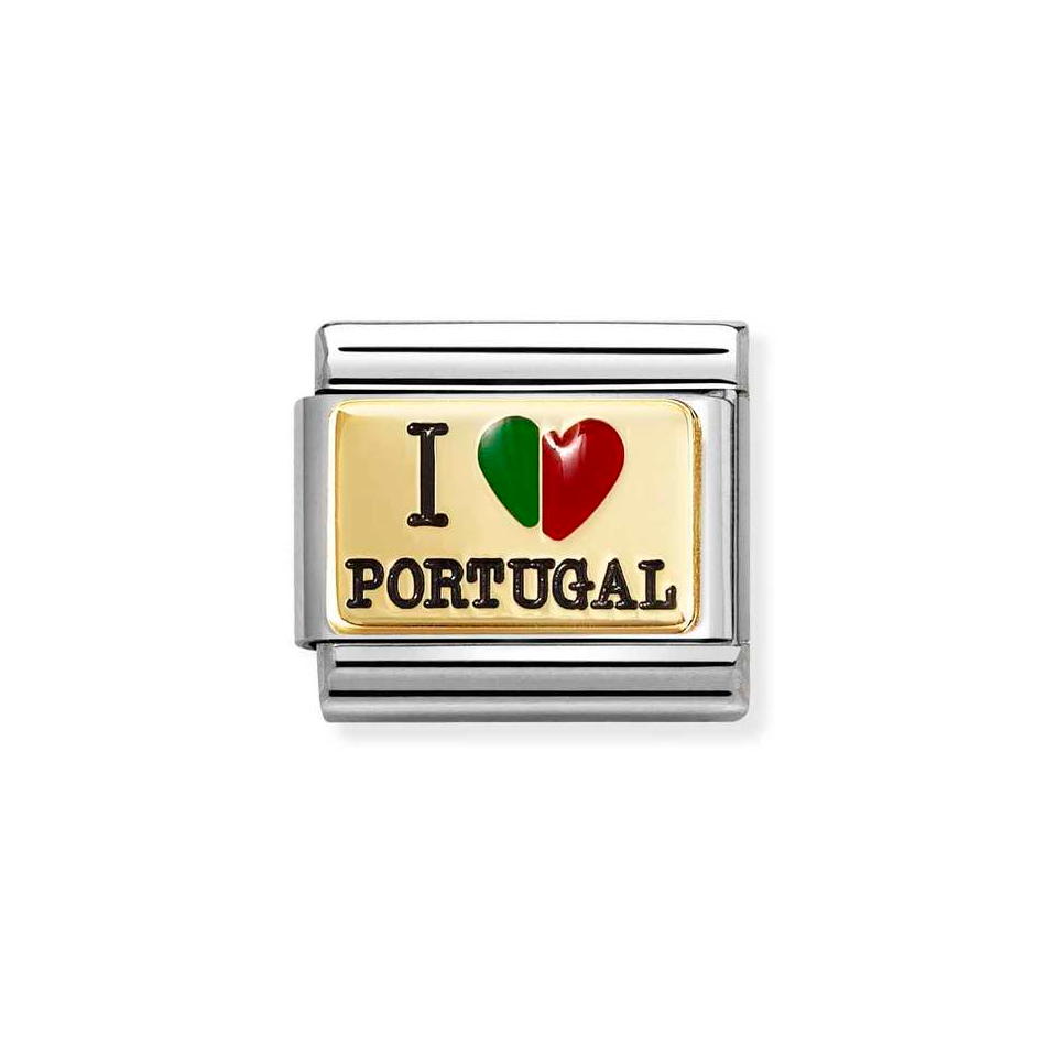 Nomination Classic Link I Love Portugal Charm in Gold