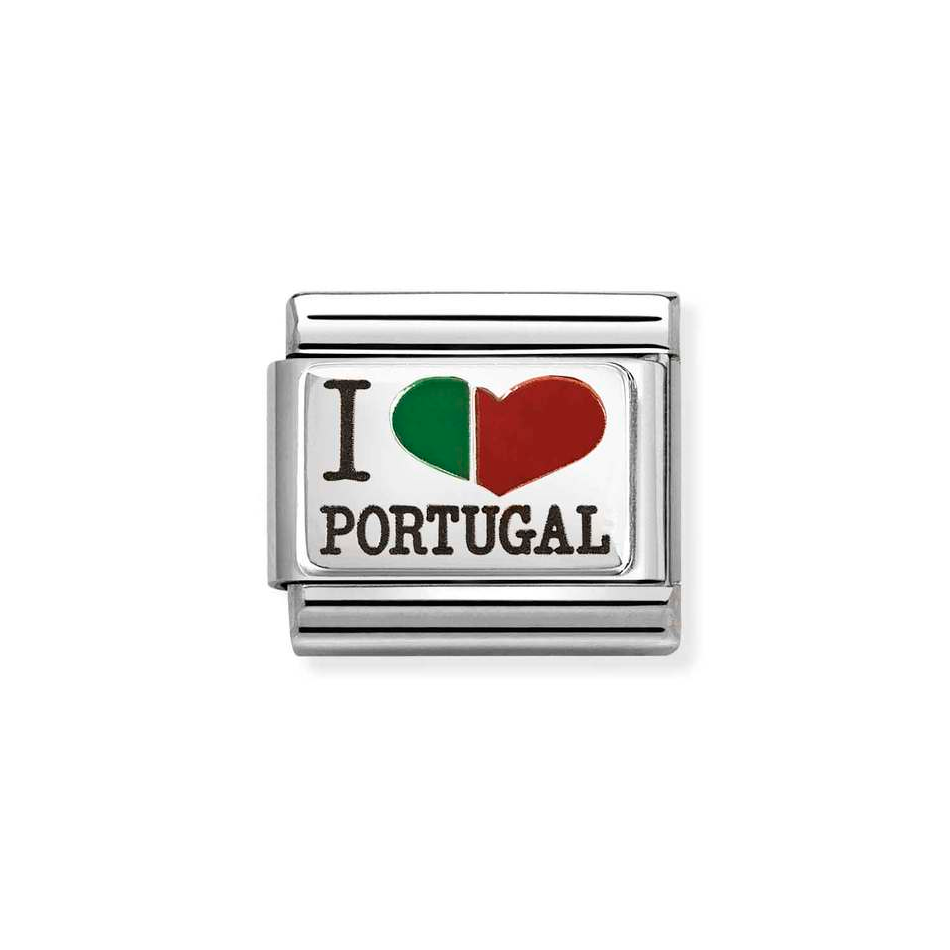 Nomination Classic Link I Love Portugal Charm in Silver