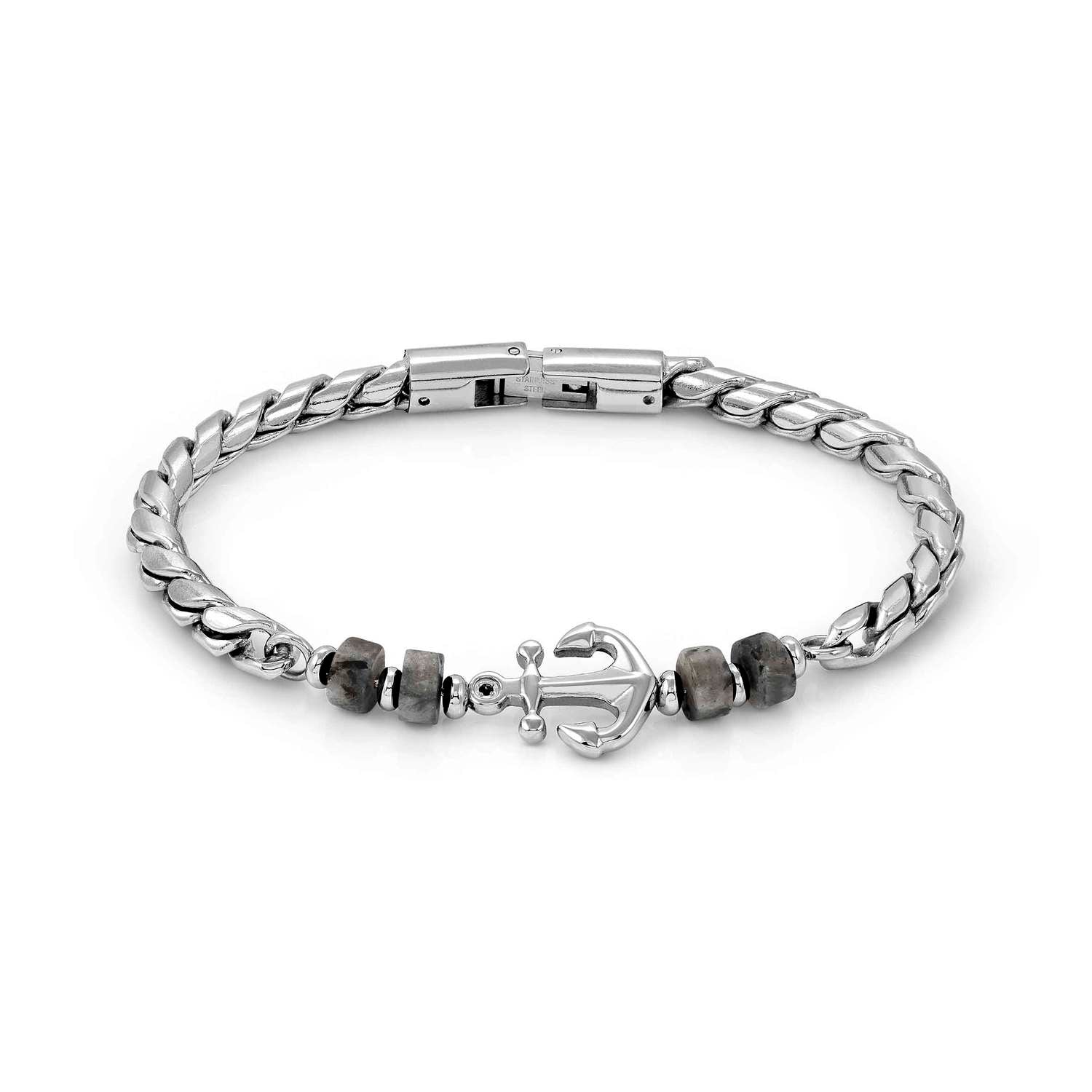 Nomination Atlante Bracelet with Anchor and Grey Jasper
