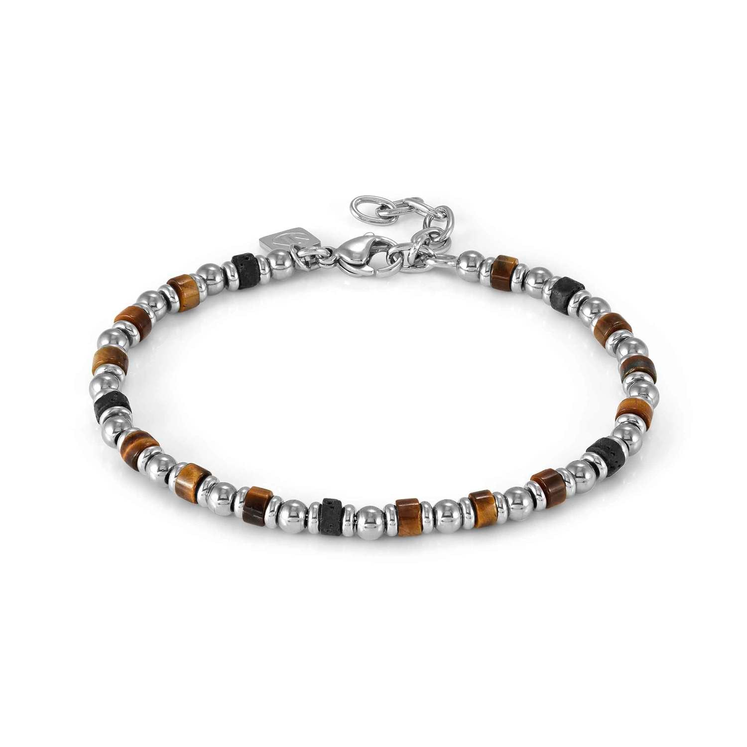 Nomination Instinct Style Sea Edition Bracelet Tigers Eye & Lava Stone