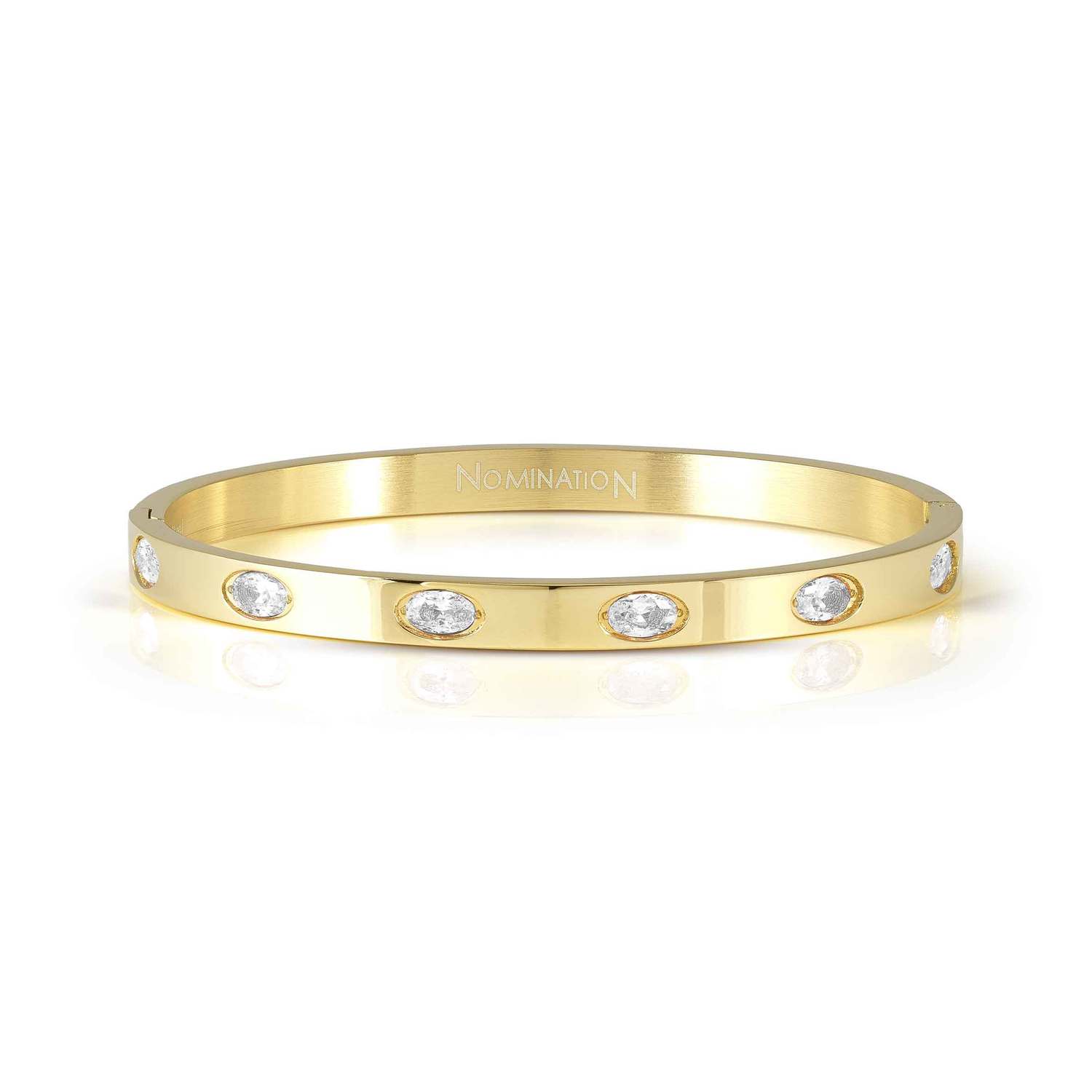 Nomination Pretty Bangles Yellow Gold PVD with white Stones