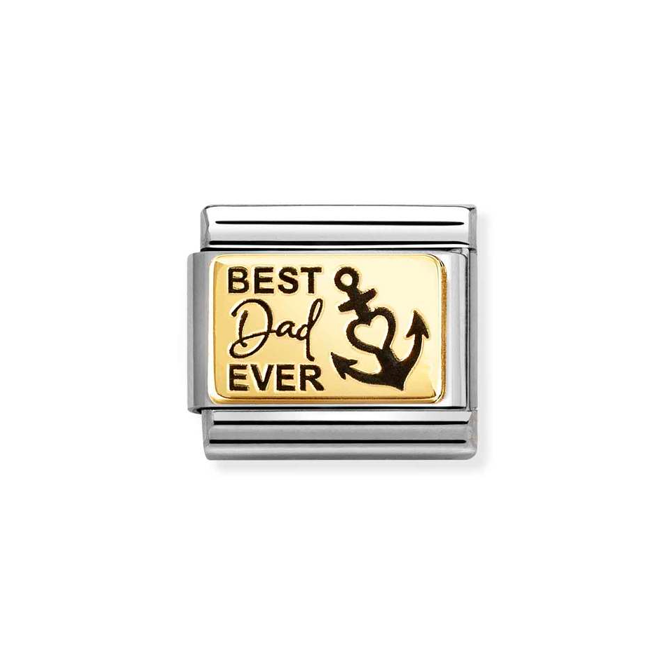 Nomination Classic Best Dad Ever Charm in Gold