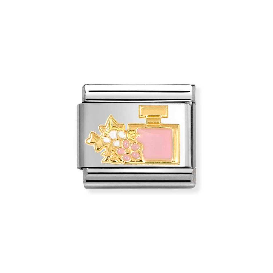 Nomination Classic Link Perfume with Flowers Charm in Gold