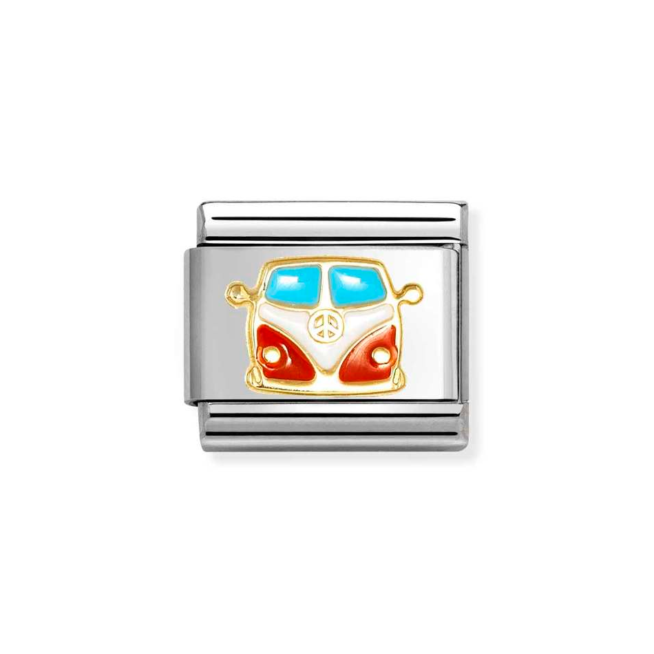Nomination Classic Link Camper Van Charm in Gold