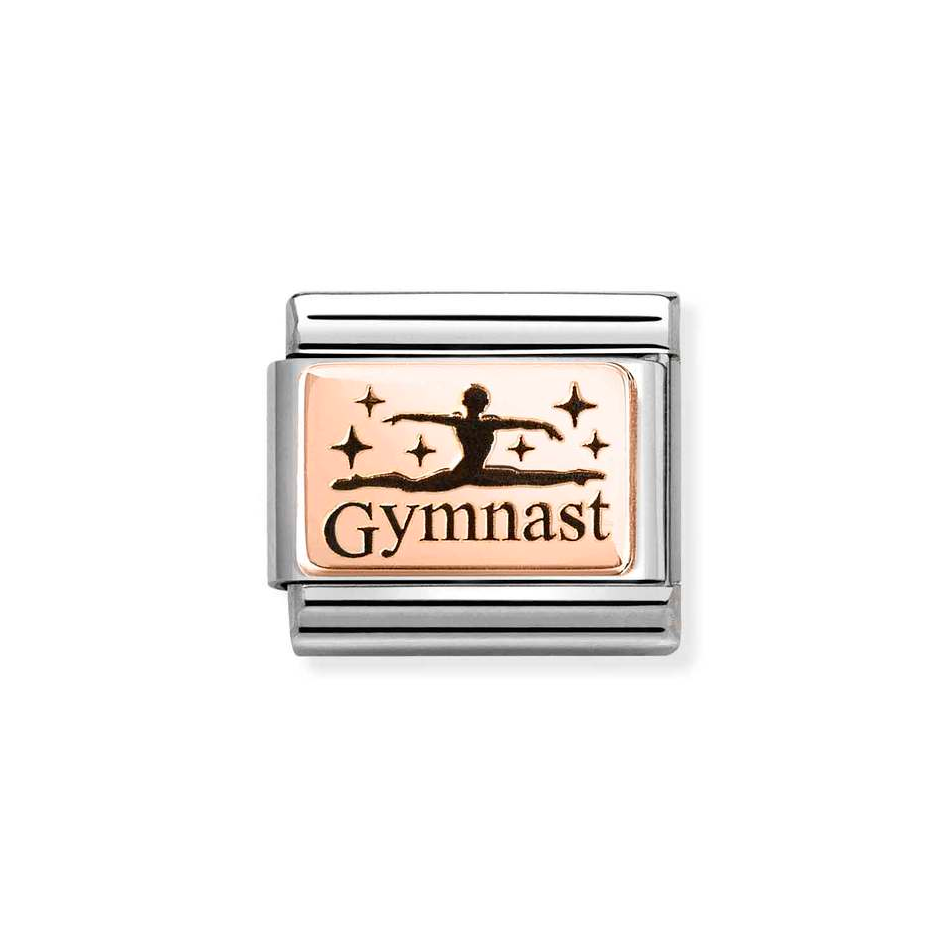Nomination Classic Link Gymnast Charm in Rose Gold