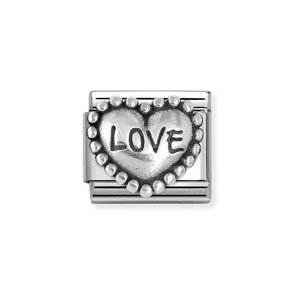 Nomination Classic Link Heart with Dots Love Charm in Silver