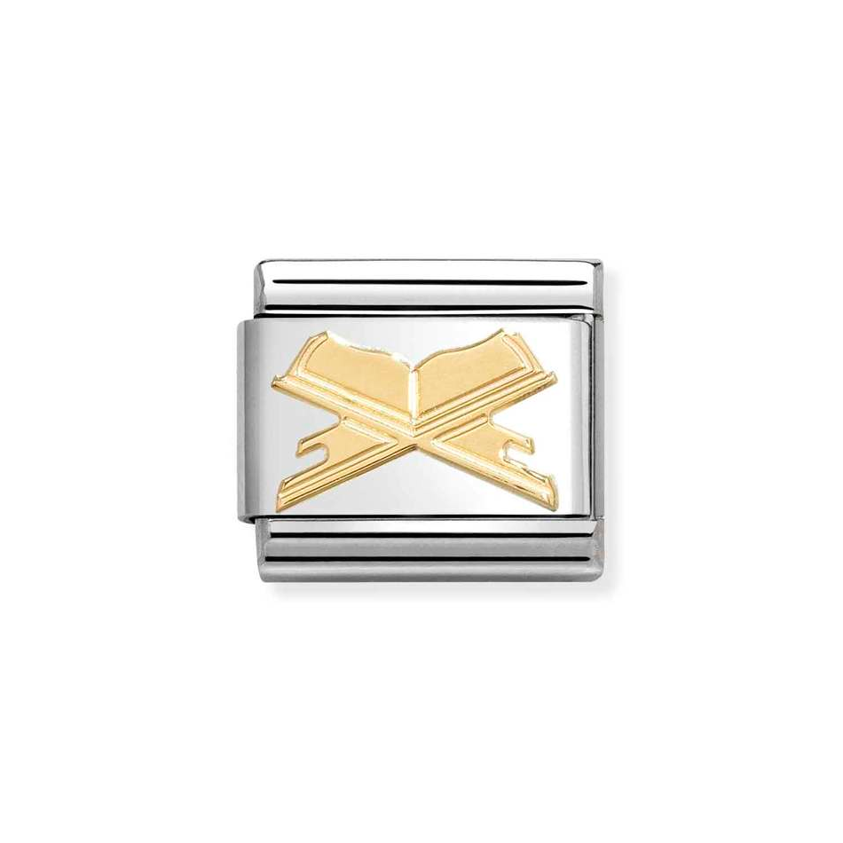 Nomination Classic Link Sacred Book Charm in Gold
