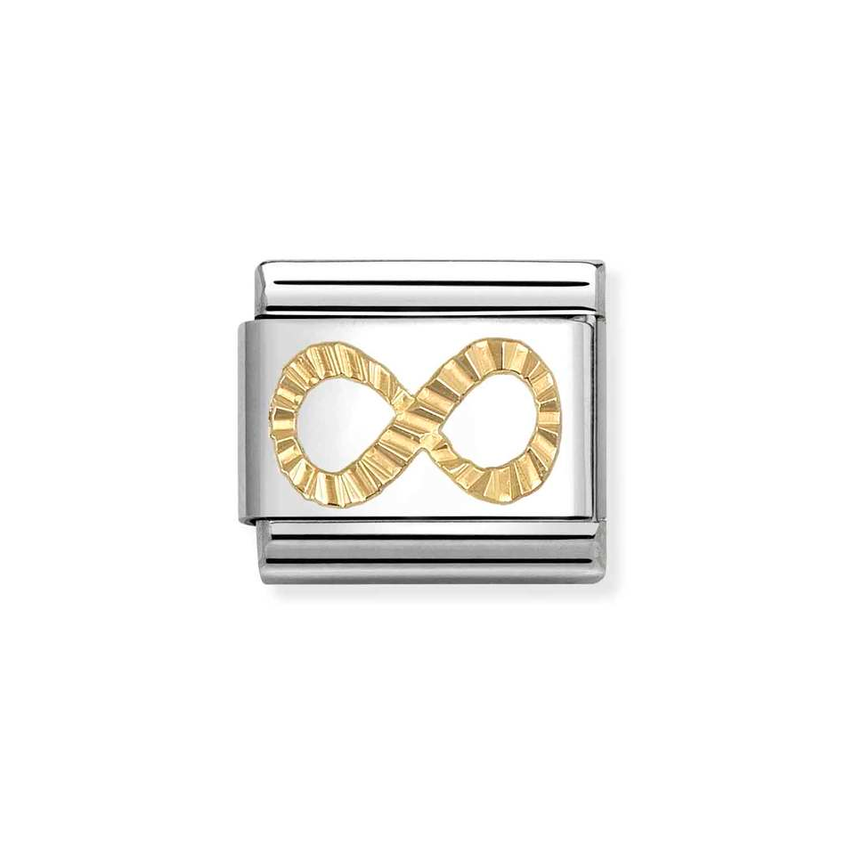 Nomination Classic Link Diamond Cut Infinity Charm in Gold