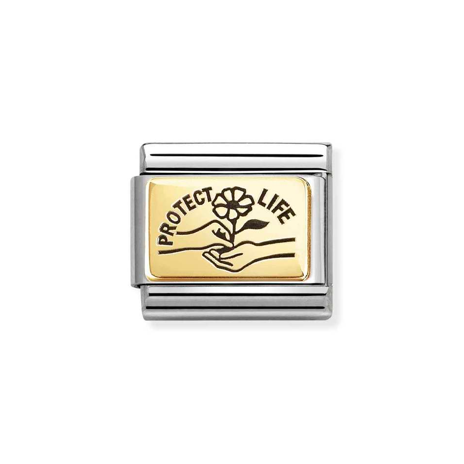 Nomination Classic Link Protect Life Charm in Gold