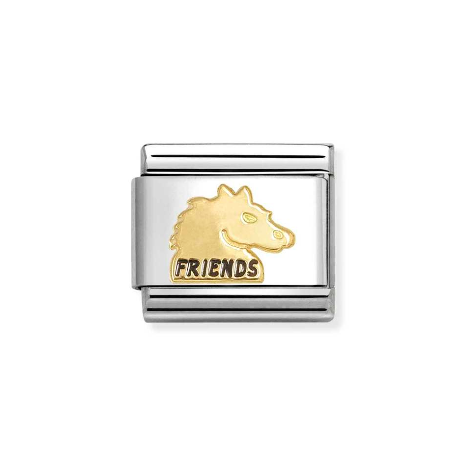 Nomination Classic Link Horse Friends Charm in Gold